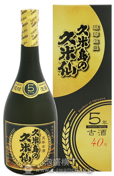 久米島の久米仙 ブラック5年古酒 40度/(株)久米島の久米仙：泡盛・古酒 ...